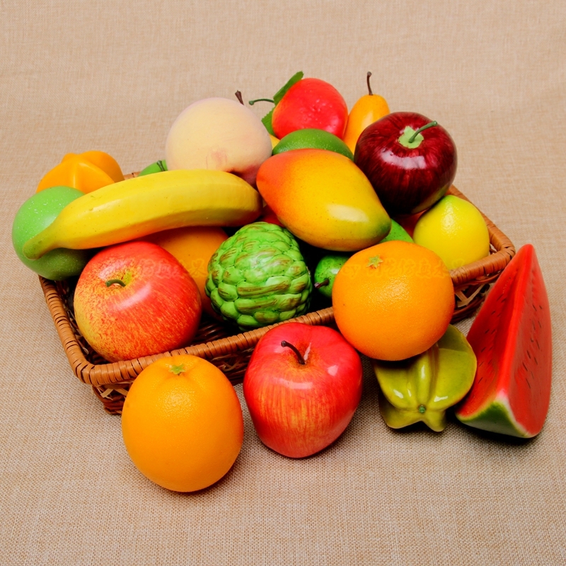 Simulation Fruits Vegetable Model Overall Cupboard Supermarket Home Fruit Shop Decoration Hem Accessories Children Toys Young Teaching Props