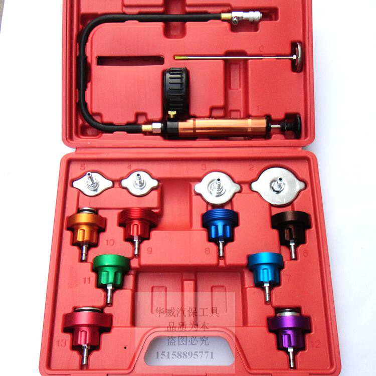 Car tank Tools 14 pieces of water tank Leak Detector Detector Car Cooling System Tester Petrol Repair Pressure Meter