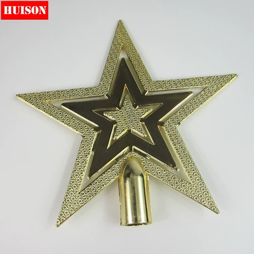 HUISON Рождественские принадлежности Рождественская елка Топ звезда рождественская украшение золото/серебряная пентаграмма Прямые продажи