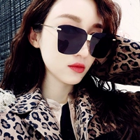 Kính râm siêu vuông không viền đen siêu mỏng nam phiên bản Hàn Quốc của kính hồng phản quang kính râm nữ UV kính mát