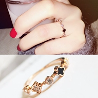 Nhẫn nữ đơn giản may mắn rhinestone cá tính hoang dã Hàn Quốc thời trang Hàn Quốc phóng đại nhẫn vàng tây nam
