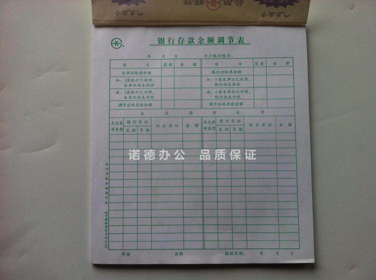 The Banking A120 Bank Deposit Reconciliation Table 20K (210*190) stated Hangzhou Youth Federation Financial Association