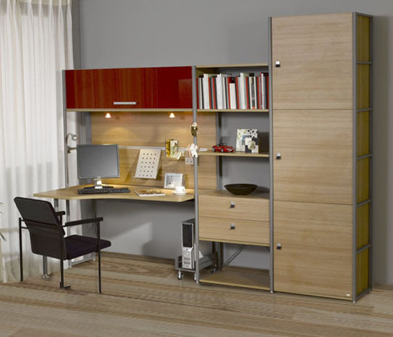 Elvis Steel Wood Steel Studio Office Combined Furniture Bookshelf Cabinet Corner Computer Desk BSF 1001