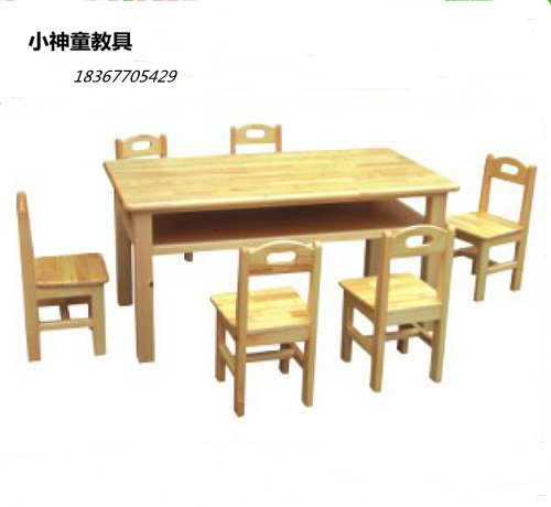 Special price direct selling kindergarten table and chairs Children study class table and chairs suit combined baby log 6 table special
