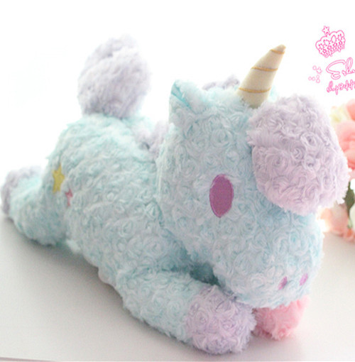 Girls' Gift Rose Velvet Gemini Unicorn Plush Toy Doll Unicorn Doll Tissue Cover