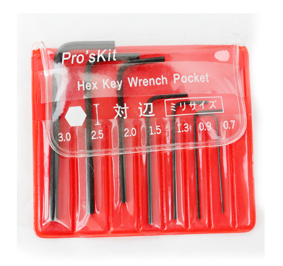 Imported Taiwan Baofan Precision Chrome Vanadium Steel Mini Inner Hexagon Wrench Set 0 7-3mm 8PK-022