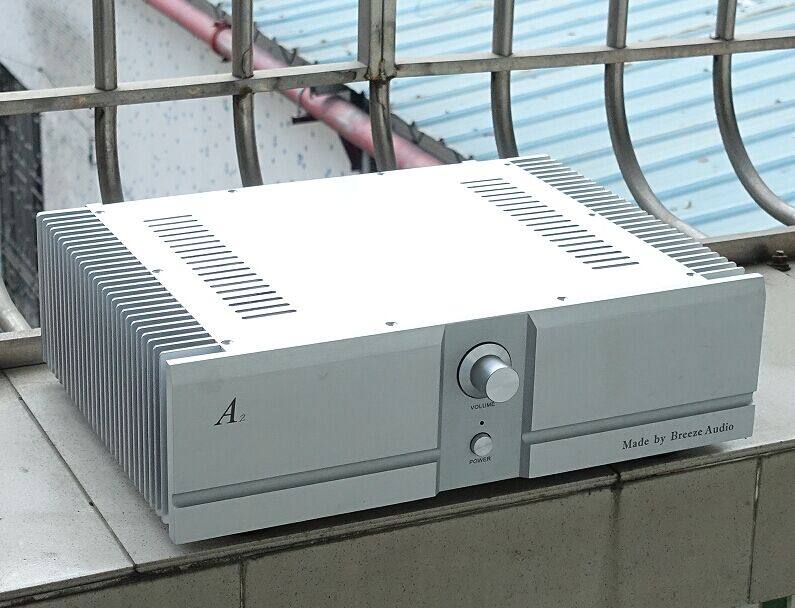Silver all-aluminum 120mm height power amplifier chassis BZ4312A2