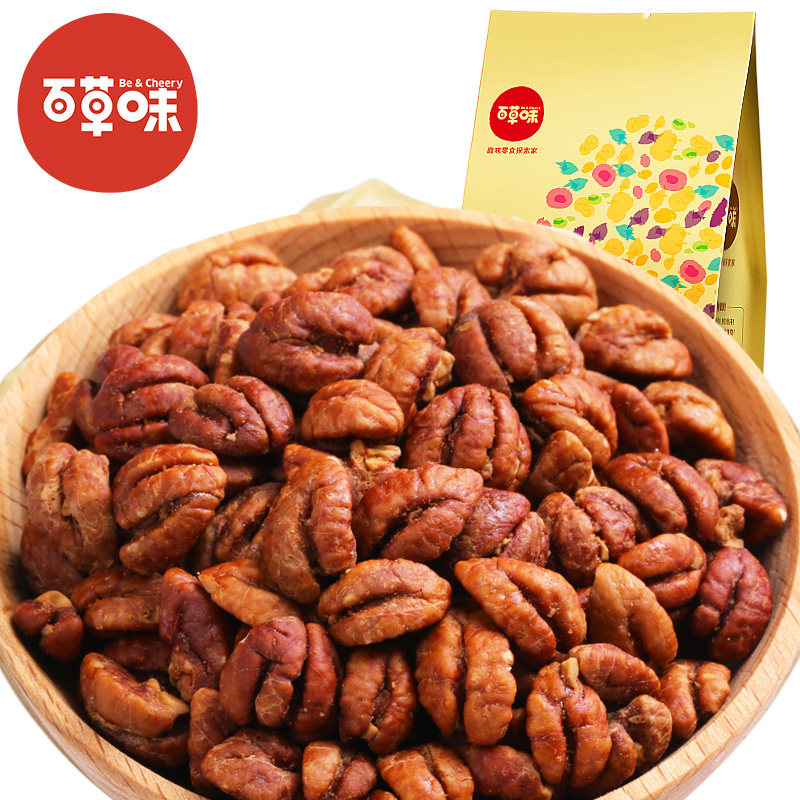 【天猫超市】百草味 坚果零食果仁 临安山核桃仁158g  小核桃仁