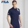 FILA Fila men short t 2018 chính thức áo sơ mi polo ngắn tay cotton thể thao nam tay ngắn áo polo nữ