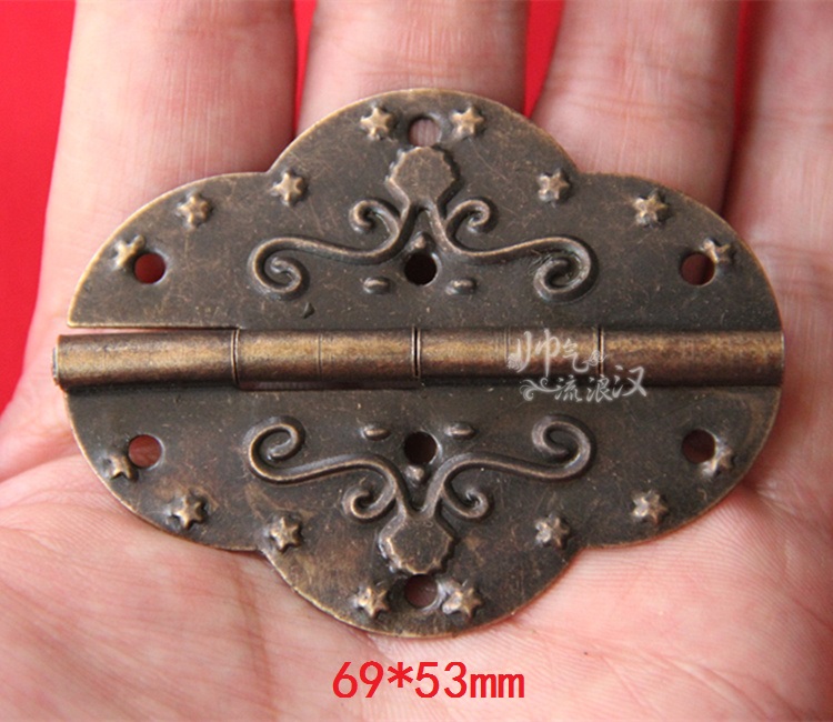 180 degrees antique hinge oval built-in hinge integral cabinet hinge wood case long hinge gift box hinge accessories