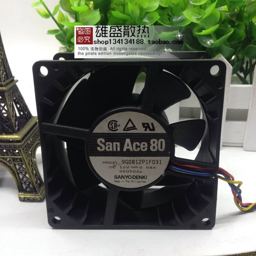 三洋 SanAce80 9G0812P1F031 12 В 0,58 А 8038 8 см DEL серверный вентилятор