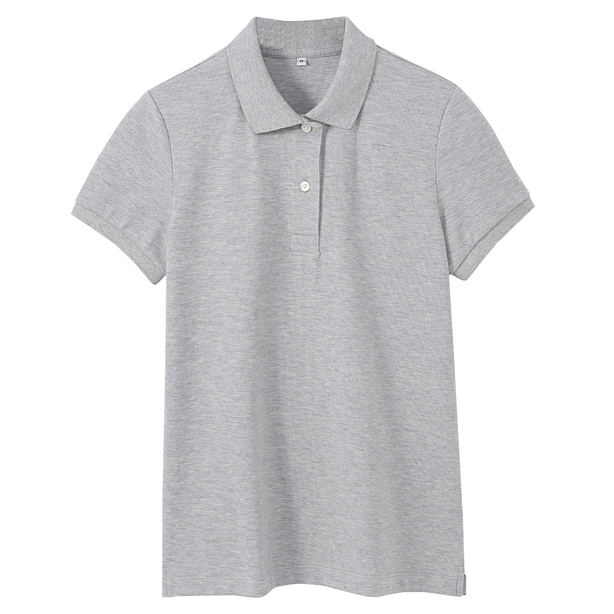 无印良品MUJI 女式 珠地网眼棉布二纽扣POLO衫