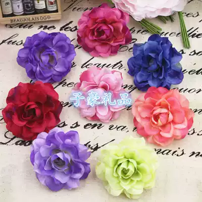 DIY simulation flower head small lotus silk flower garland hat flower photography props flower headdress decorative flower 6CM