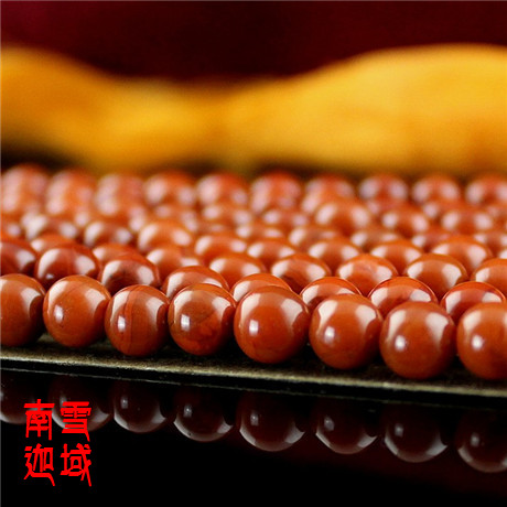 Cool Mountain raw mine 6MM natural South red Manate persimmon Red Round Pearl diy Buddha Pearl Accessories (single price)