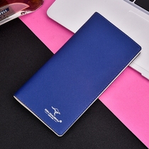 New mens wallet dark buckle long style Fashion Slim Japan-ROK Money clip Young students with zero-money hand to take bag leather clip wave