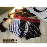 Tóm tắt Boxer nam Modal Sexy thoáng khí Nam In U-Low Thấp Eo Boxer Hộp quà tặng nam - Bộ quà tặng quần lót nam