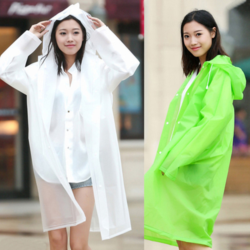 Raincoat outdoor adult long version hiking travel men and women Korean fashion transparent brim single large size poncho tide