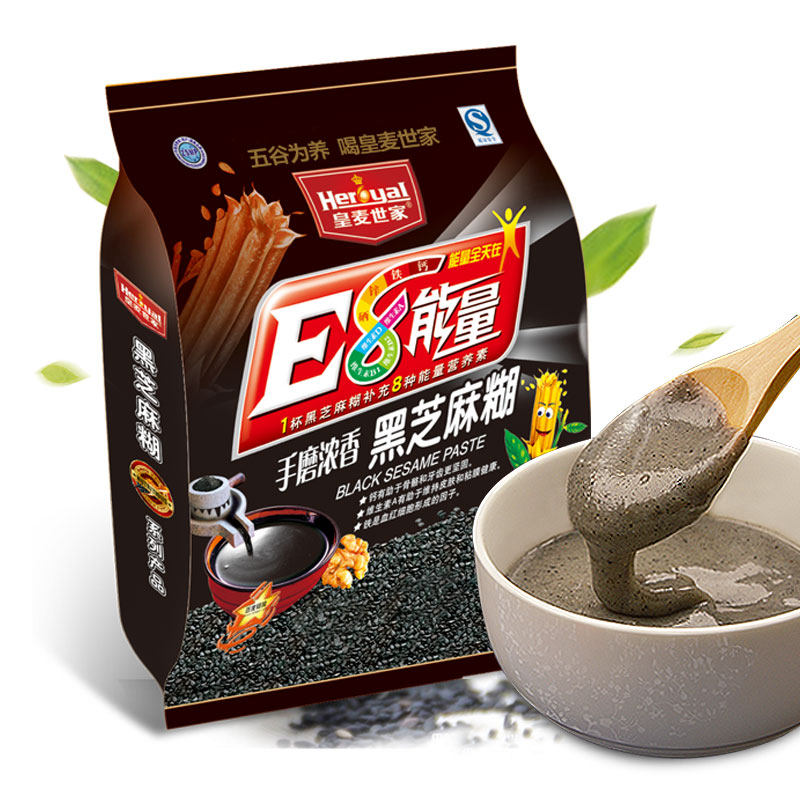 【天猫超市】皇麦世家手磨浓香黑芝麻糊粉630g  冲调营养谷物早餐