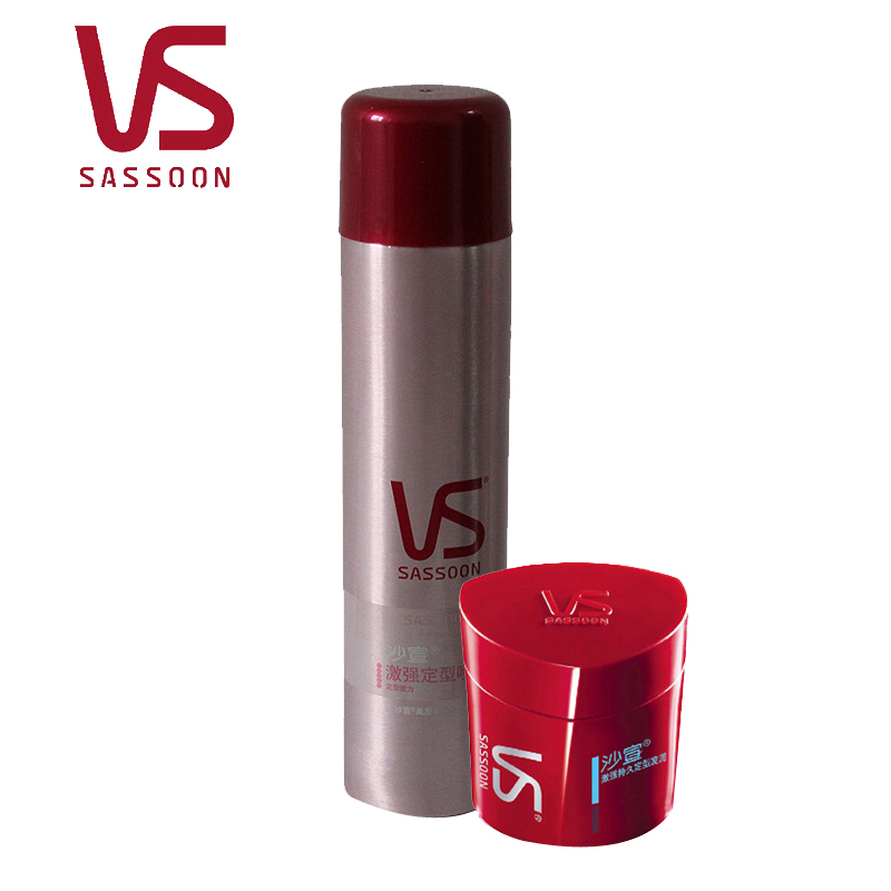 VS沙宣激强定型喷雾300ml+激强持久发泥50g 强力定型 造型套装