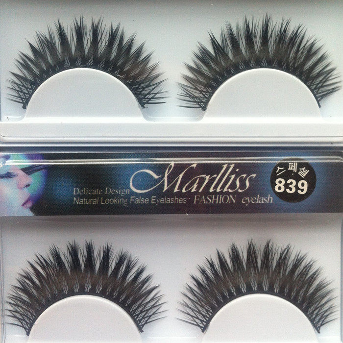 Blue Marys False Eyelashes 839 Thick Cross Stage Makeup Realistic Nude Makeup