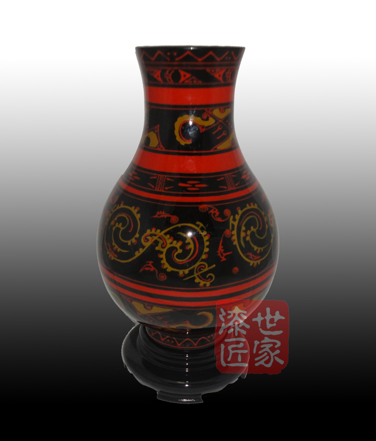 Fuzhou Traditional features Hemp Cloth Germ lacquered ware Vase Hem business Conference Process Gift imitation antique Chinese tattooe TQ