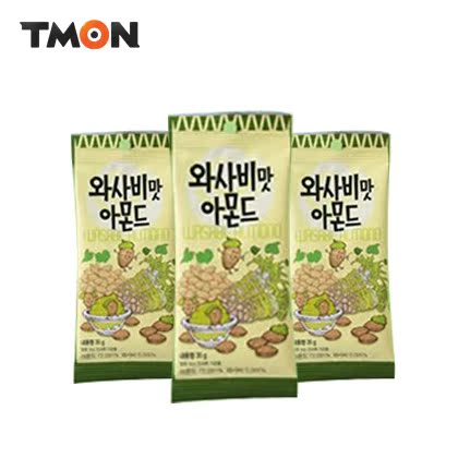 韩国直邮正品 人气坚果零食 Tom's farm芥末味杏仁35g * 3
