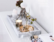 Model room Nordic white square decoration display rack storage tray display jewelry cosmetics storage