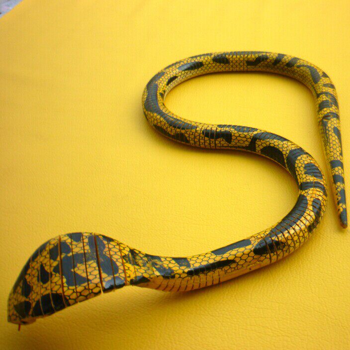 Emulation Large Wood Snake Toy Snake Children Toy Wooden Toy Simulation Animal Realistic Wooden Cobra