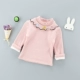 Bé gái mặc áo sơ mi mùa đông cotton bé gái cổ cao cộng đôi áo thun nhung dài tay dày cho bé trai