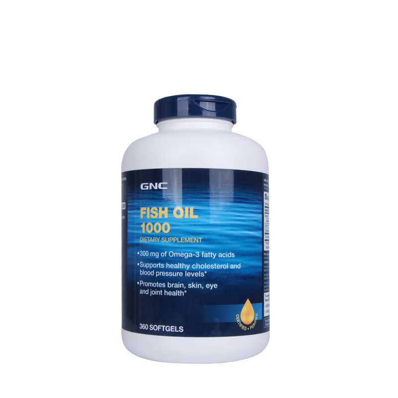 GNC健安喜鱼油软胶囊360粒 DHA&EPA深海鱼油