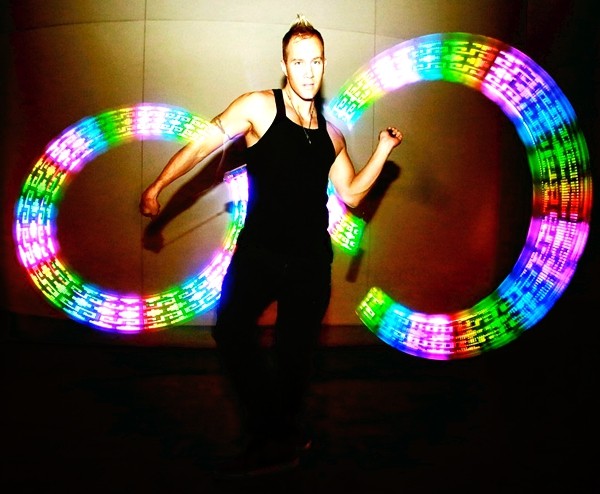 Bar performance LED POI children's nunchuck flash word stick LOGO stick nightclub flash word stick