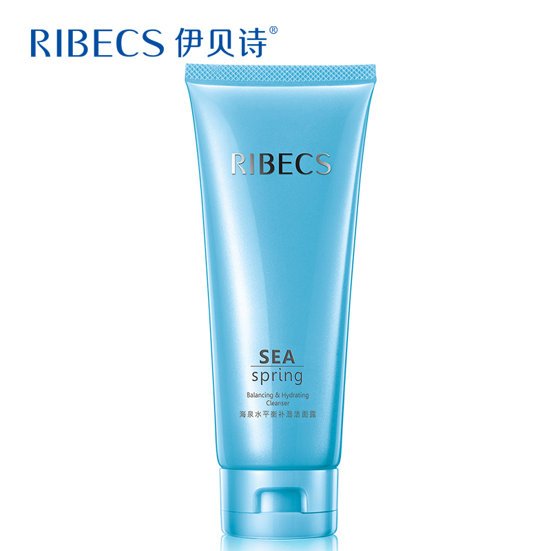 伊贝诗海泉水平衡补湿洁面露100g 微泡型温和清洁洗面奶清爽正品
