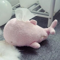 Cartoon Cute plush whale tissue box Living room Creative cramps Cardboard Box car paper towels Home Residence Ornaments