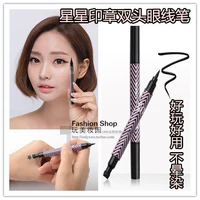 Sau 90 Star Seal Double Eyeliner Pen Bút kẻ mắt Pen Fine Fine Tip Dễ vẽ cây vẽ mắt