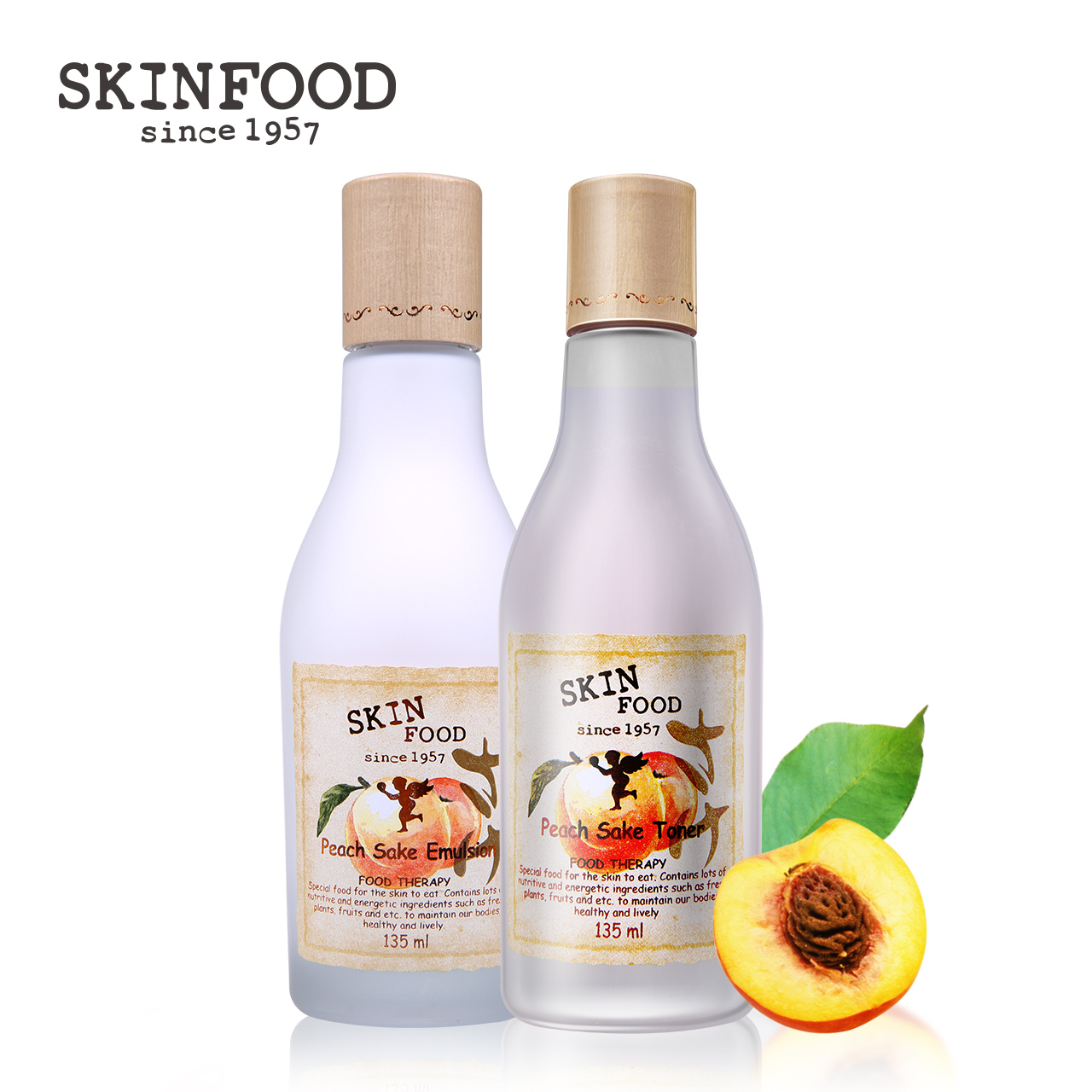 skinfood思亲肤水蜜桃清酒水乳 控油补水收缩毛孔 保湿修复滋润