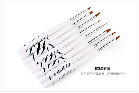 Temix美甲斑马纹彩绘笔 水晶光疗笔 雕花排笔 美甲进出口用品批发