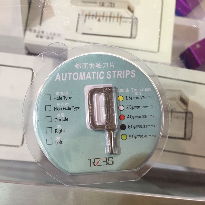 RZ3S adjacent surface deglazing slices, sand strips, dental oral saws, saw blades, slits, diameter reduction, inter-adjacent measuring ruler