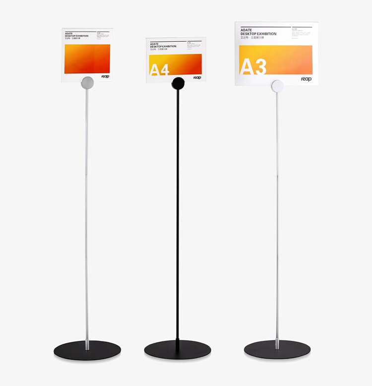Rui Pu's New Display Stand Signboard A3 Floor-Standing Advertising Board Mall Poster Display Board Standing Signboard Guide Sign A4