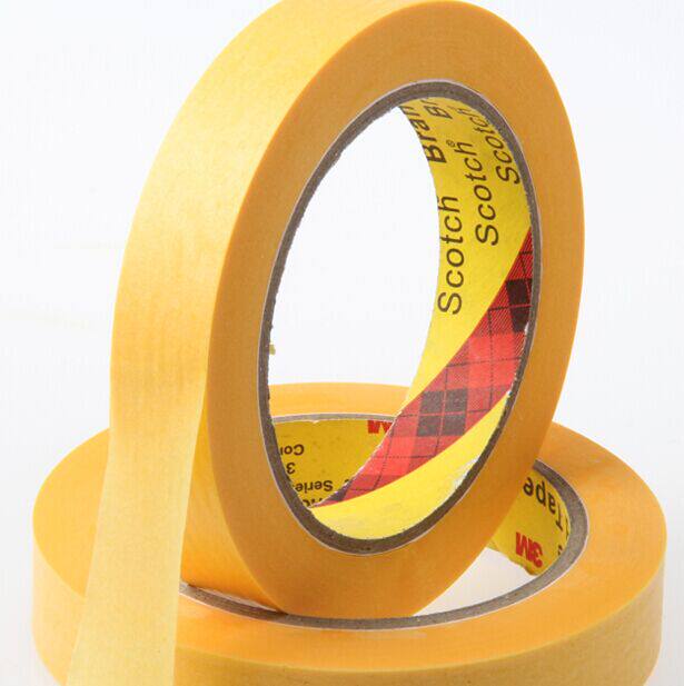 3M244 yellow metextured paper 3M US textured paper High temperature spray shielding paper adhesive tape 1-5CM* 50M