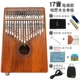 Loa khắc piano ngón tay 17 âm điệu Kalimba ngón tay đàn bằng gỗ gụ bắt đầu chơi nhạc cụ phương Tây