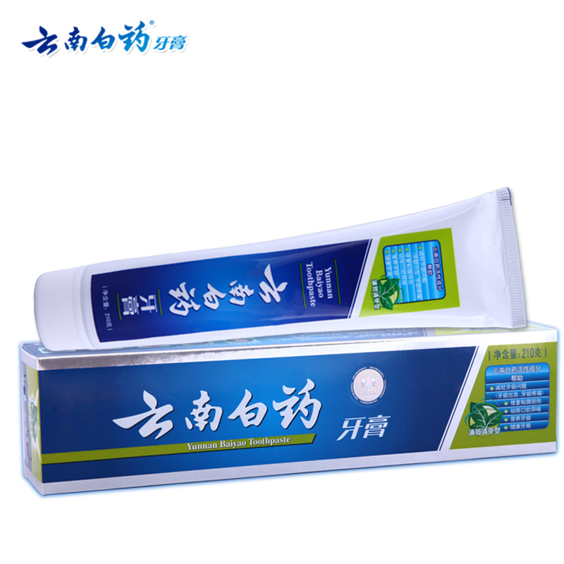 云南白药牙膏 帮助缓解牙龈问题清 清口气  薄荷清爽型150g/210g