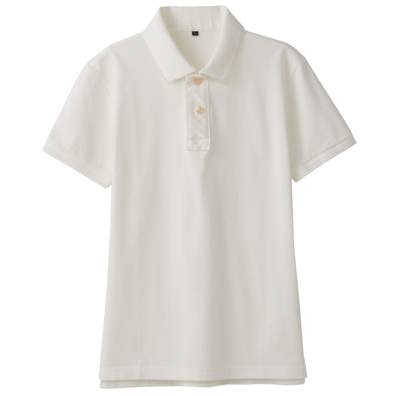 无印良品MUJI 男式 珠地网眼棉布水洗短袖POLO衫