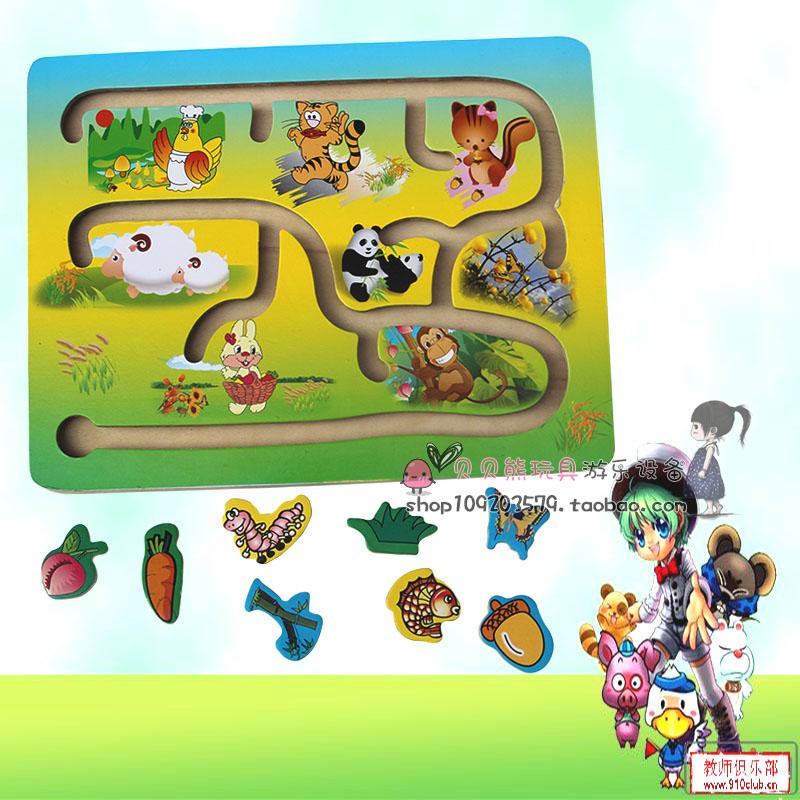 3d farm three-dimensional puzzle puzzle Animals find a place to find a home Track Maze Children's wooden matching toys 