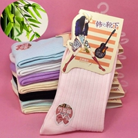 Siêu thị vớ cotton bọc cotton vớ nữ 06 dải tre sợi kẹo màu nữ vớ cotton bán buôn vớ kháng khuẩn