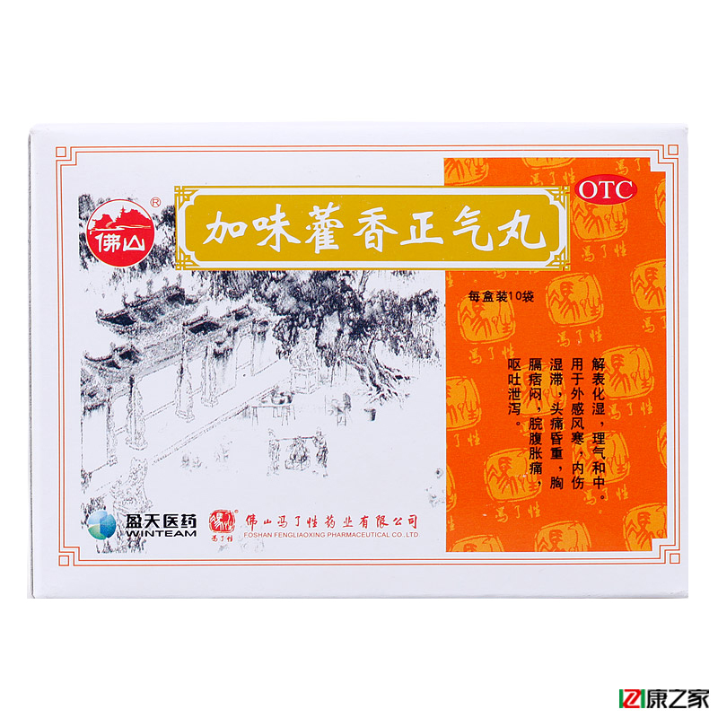 冯了性 加味藿香正气丸 10袋 化湿理气和中风寒腹泻药品包邮