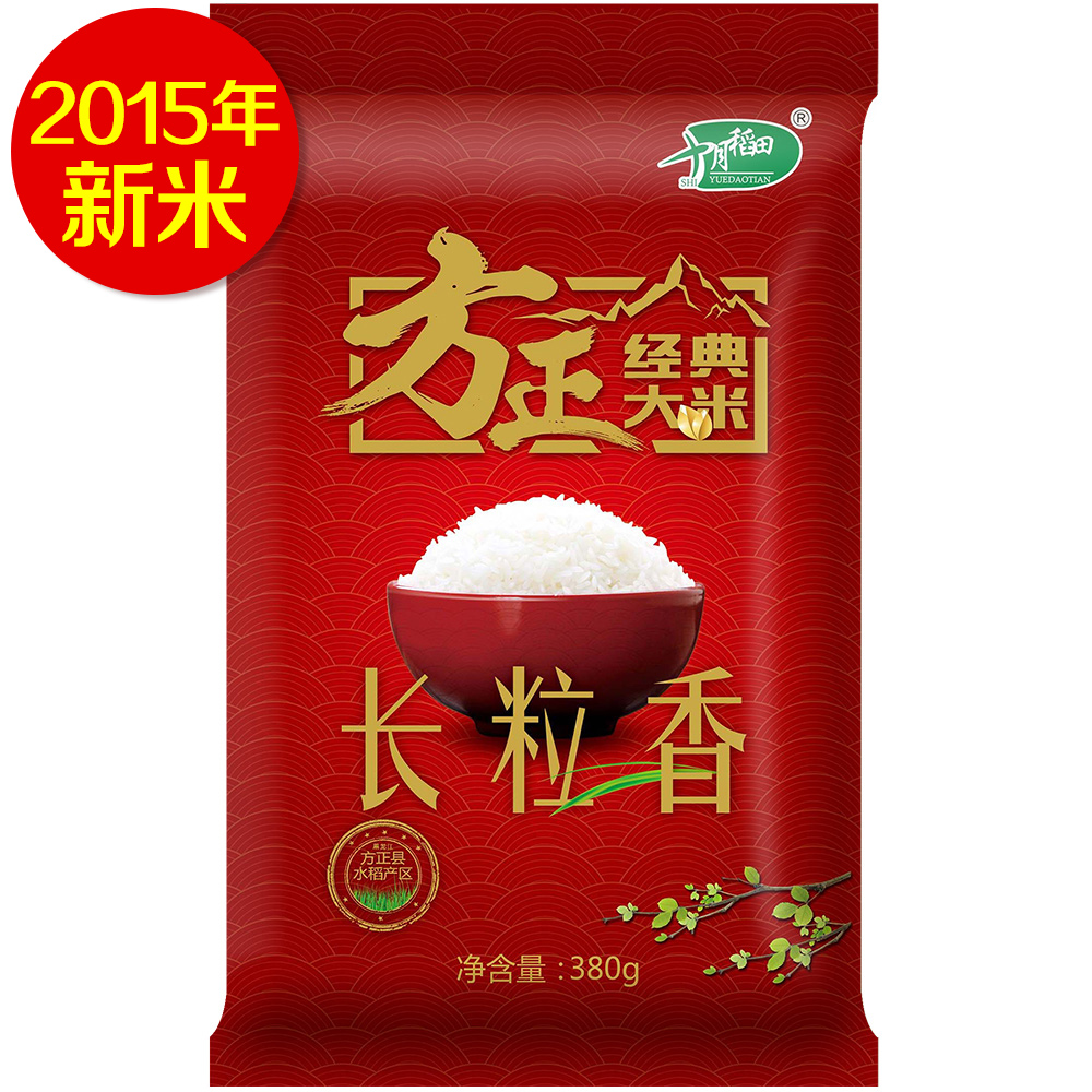 【天猫超市】新米 十月稻田方正长粒香大米380g东北大米香米