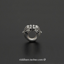 Xitan ~ 925 sterling silver handmade Tibetan Bodhi DIY accessories beast head clasp card