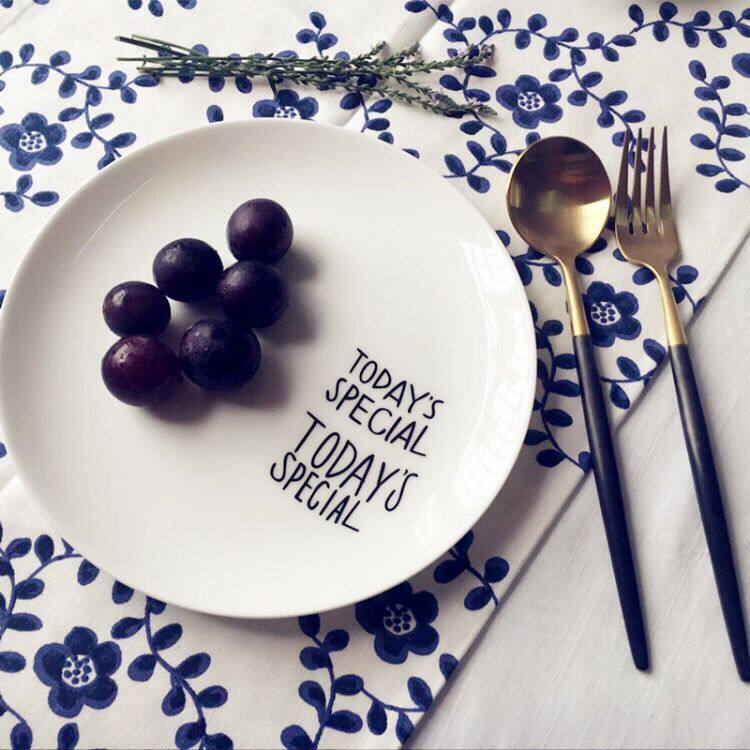 Nordic alphabet plate TODAY`S SPECIAL ceramic plate bone china plate western plate steak plate breakfast shallow plate