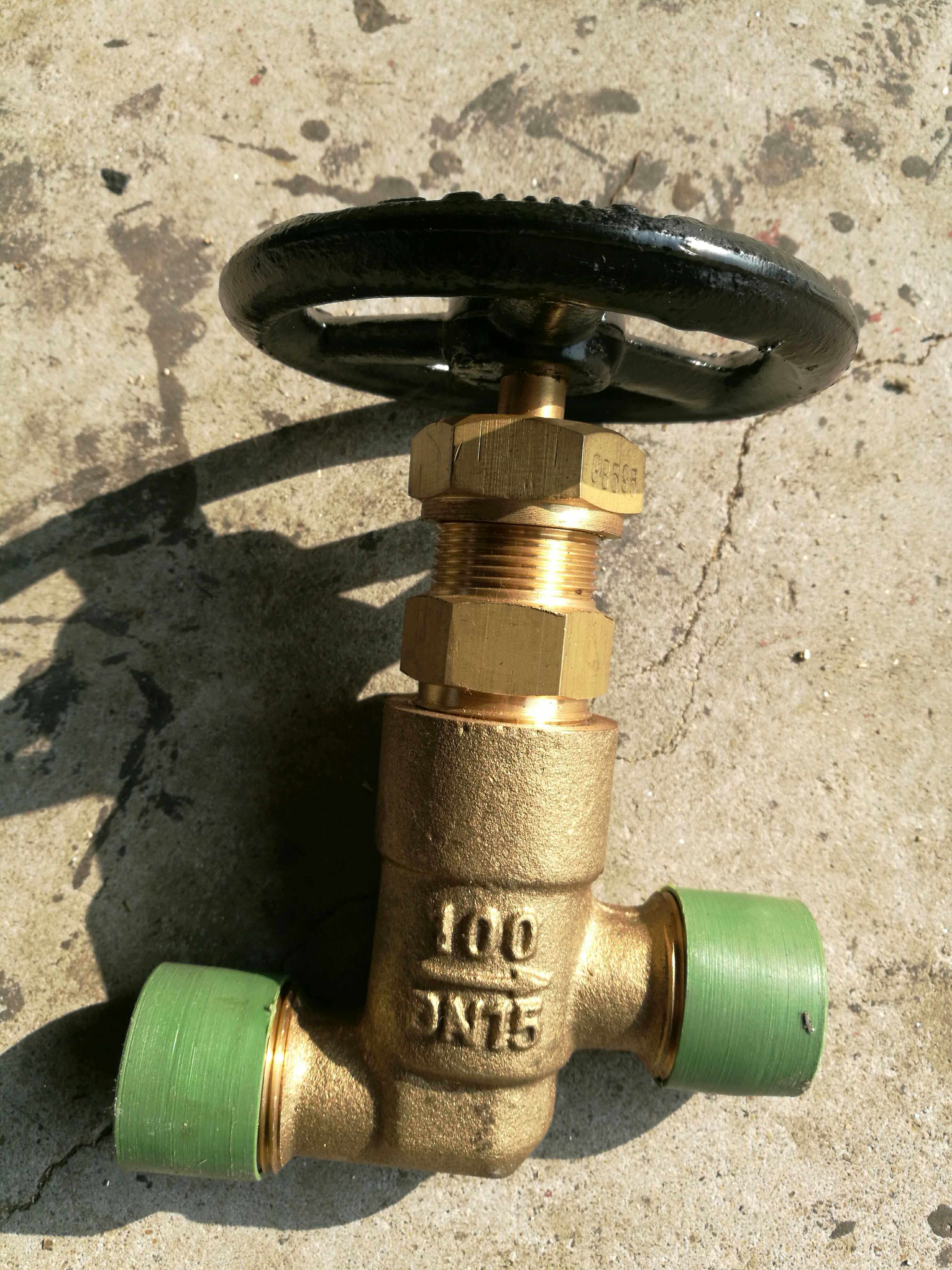 Marine external thread copper globe valve GB595-83A10O015
