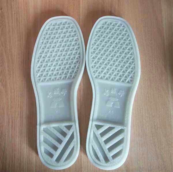 Gucheng brand PVC White cooked plastic sole non-slip wear-resistant beef tendon flat heel handmade cloth sole